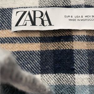 Zara Flannel jacket -like new -worn 1x perfect condition-perfect for Winter